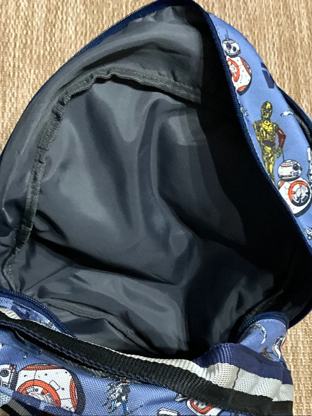 Pottery Barn Kids Blue Star Wars Droid Print Backpack